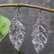 PLAIN Handmade Leaf Style 925 Silver Earring Gift For Her Earring
