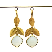 Acqua Chalcedony Gemstone Dangle Fashion Earring