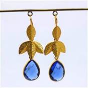 New Arrival Blue Topaz Gemstone Dangle Fashion Earring