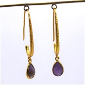 Amethyst Gemstone Dangle Fashion Earring 