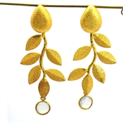 Blue Topaz Gemstone Dangle Fashion Earring 