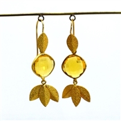 New Arrival Citrine Gemstone Dangle Fashion Earring 