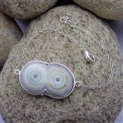 925 Sterling  Silver Hand made Bracelet with Natural Druzy 