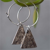 Triangle Shape 925 Sterling Silver Plain Earring