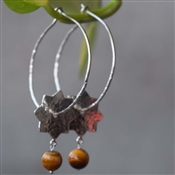 Handcrafted 925 Sterling Silver Hammered Finish Earring