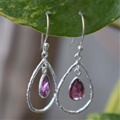 PINK TURMALINE Silver Earring Handcrafted 925 Silver Earring