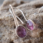 PINK TURMALINE Gemstone Silver Earring Handcrafted Silver Earring