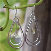 GREEN AMETHYST Semi precious Gemstone Wholesale Silver Earring