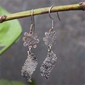 PLAIN Floral Wholesale Fashion Earring For Women's Silver Earring