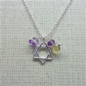 Geometric Silver Stone Necklace