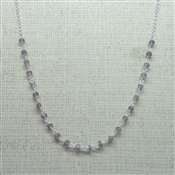 Labradorite stone beads Silver Necklace