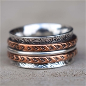 Mix Metal Plain Spinning Ring