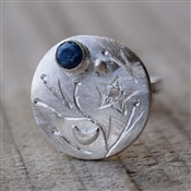 2020 Popular New Arrival Wholesale 925 Sterling Silver Lapis Gemstone Ring