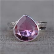Latest Collection Natural PINK QAUARTZ Gemstone Ring Solid 925 Sterling Silver Ring