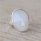 WHITE MOONSTONE Latest Collection Natural Gemstone Ring Sterling Silver Ring