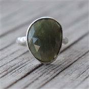Peel green stone color new arrival silver gemstone ring