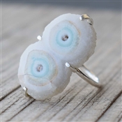 SOLAR QUARTZ New Arrival Wholesale Silver Handmade Rings