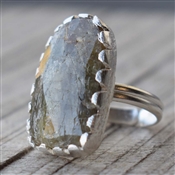 LABRADORITE Gemstone Ring For Women's Latest Design Gift For Her