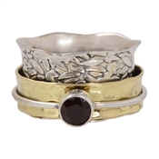 Silver Spinner black onyx Ring