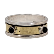 Silver Spinner black onyx Ring