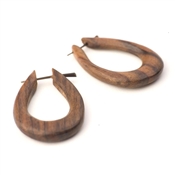 Designer Wood Earrings Handcrafted Wooden High Fashion Earring 